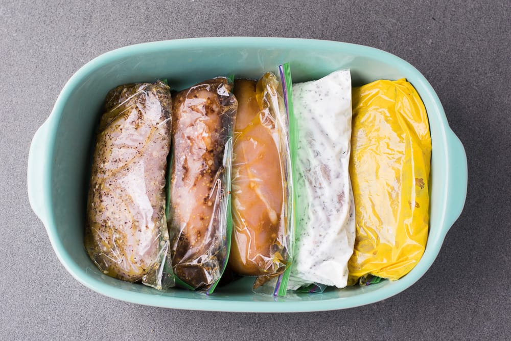 5 marinades pour le poulet dans un sac, rapides et faciles  