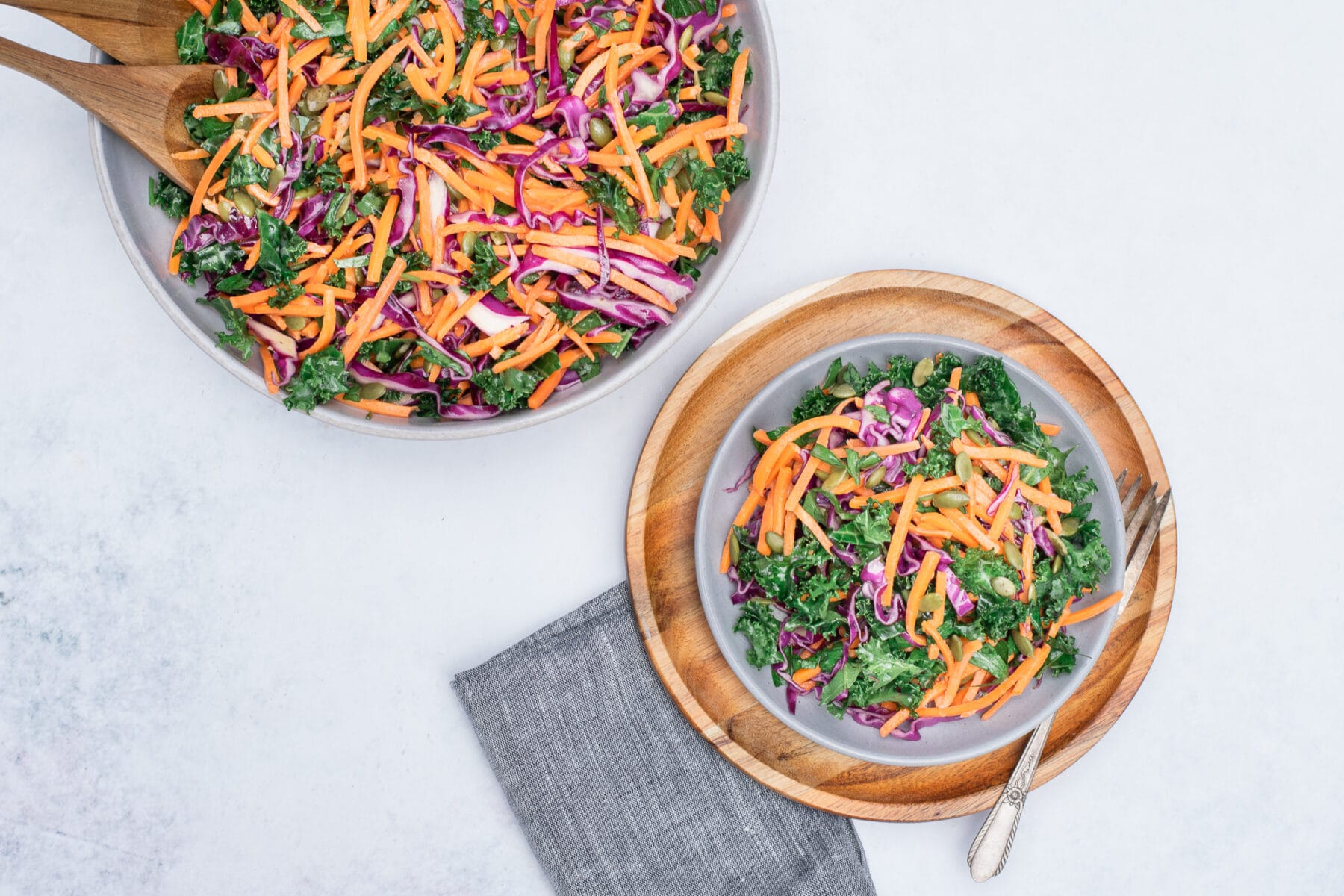 salade de chou rouge colorée simple