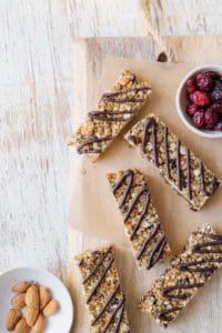 barres canneberges et chocolat noir