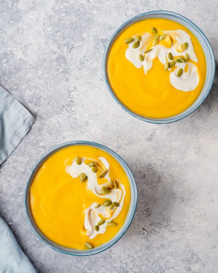 potage à la courge butternut crémeux et protéiné