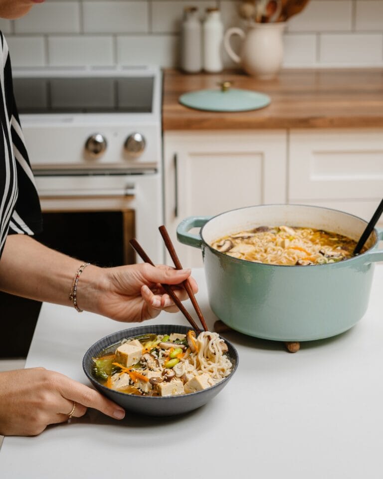 soupe ramen au tofu et edamames santé facile rapide