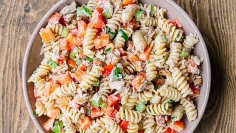 salade de rotins au thon, salade crémeuse lunch