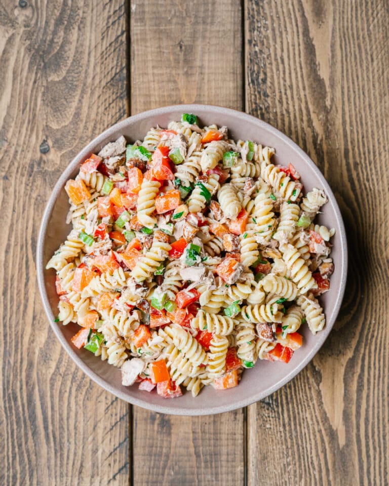 salade de rotins au thon, salade crémeuse lunch