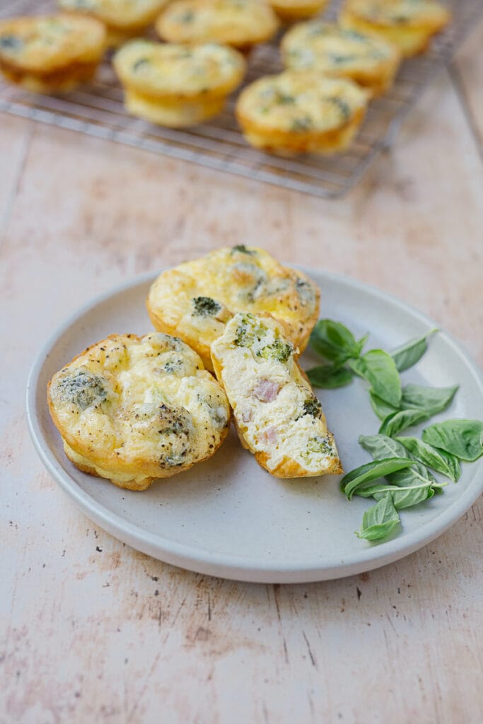 mini-omelettes au jambon brocoli