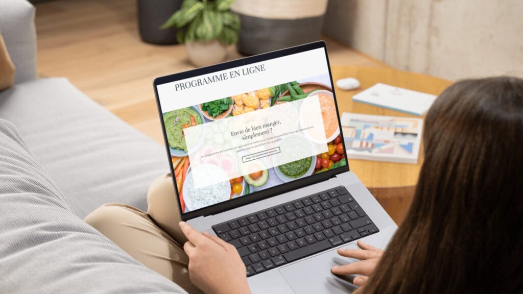 Programme de nutrition Bien manger simplement sur un écran d'ordinateur